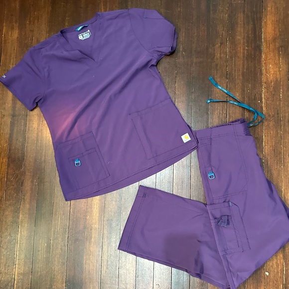 CARHARTT | force flex bootleg scrubs cut scrubs set | purple | medium - Picture 1 of 5